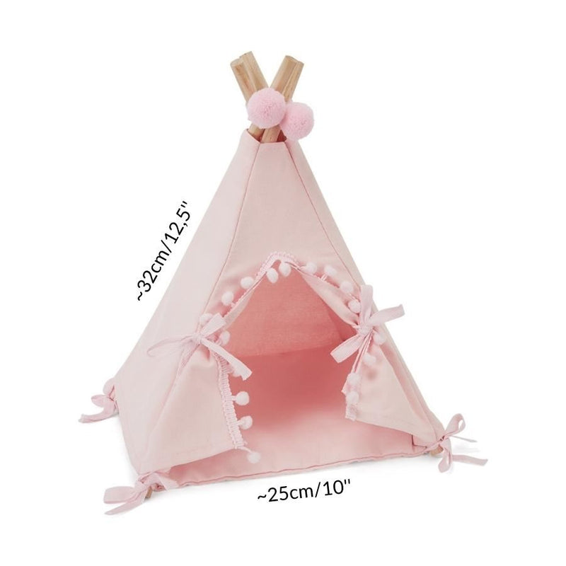dimension pink tipi teepee tepee tent for guinea pigs shelter accessory hidey house kavee USA