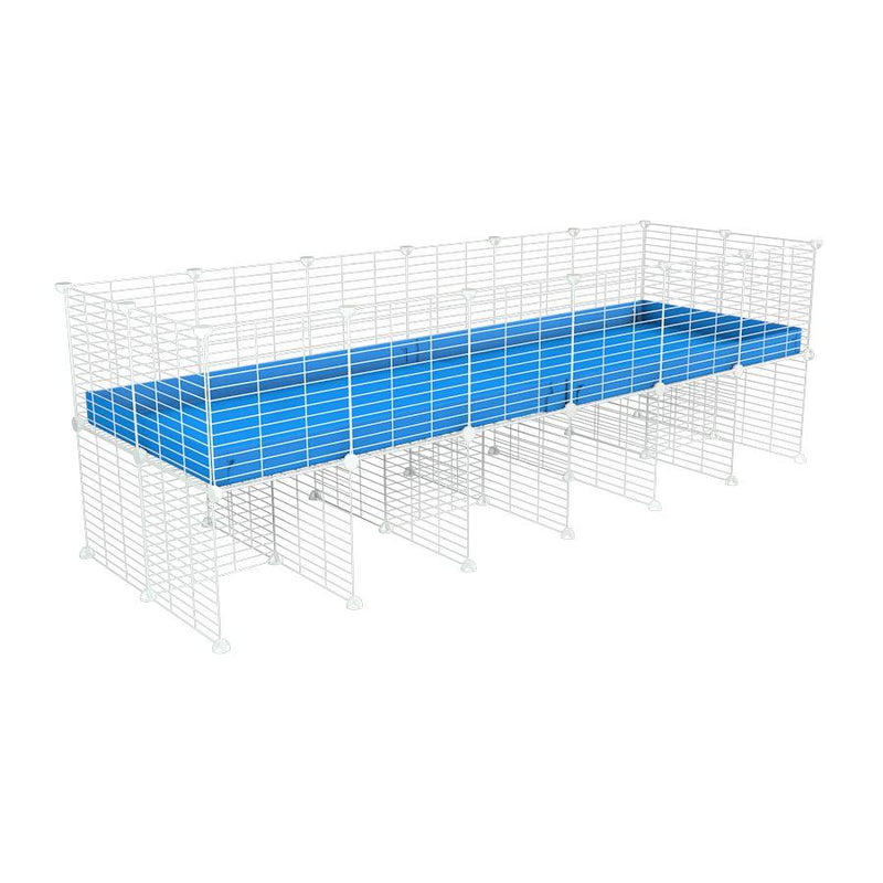 a 6x2 CC cage for guinea pigs with a stand blue correx and 9x9 white grids sold in USA by kavee