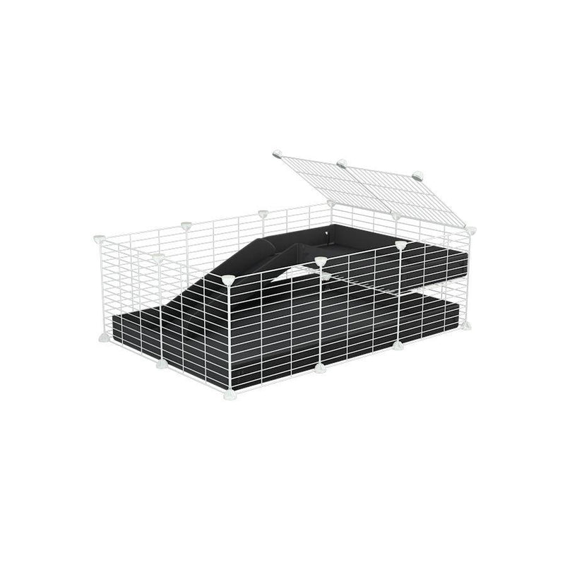 White 3x2 C&C Cage with Loft & Ramp