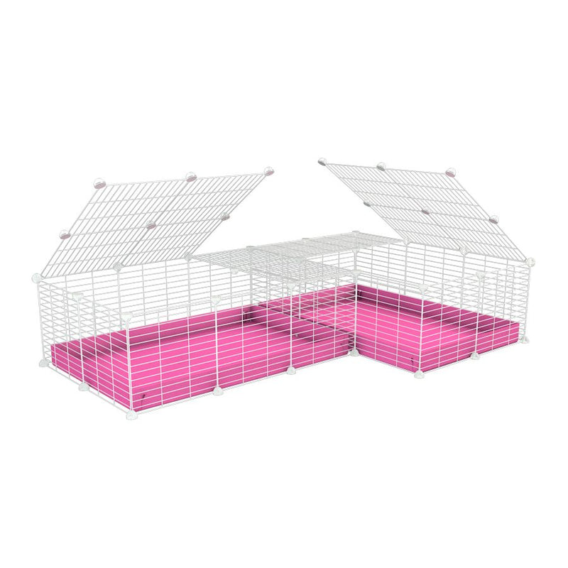 White L-Shape 6x2 C&C Cage with Divider