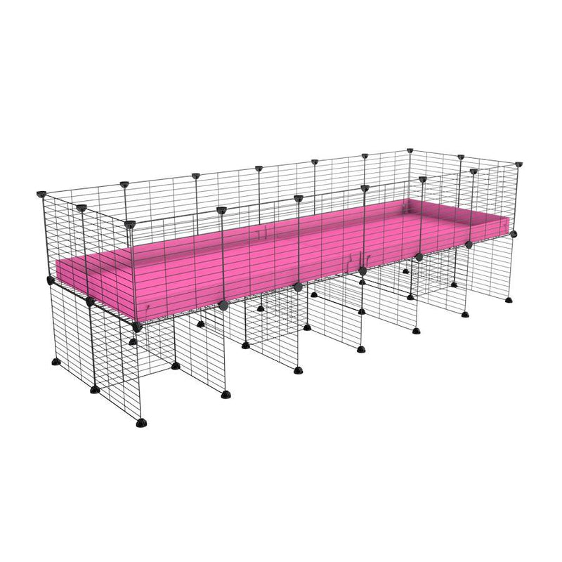 a 6x2 CC cage for guinea pigs with a stand pink correx and 9x9 grids sold in USA by kavee