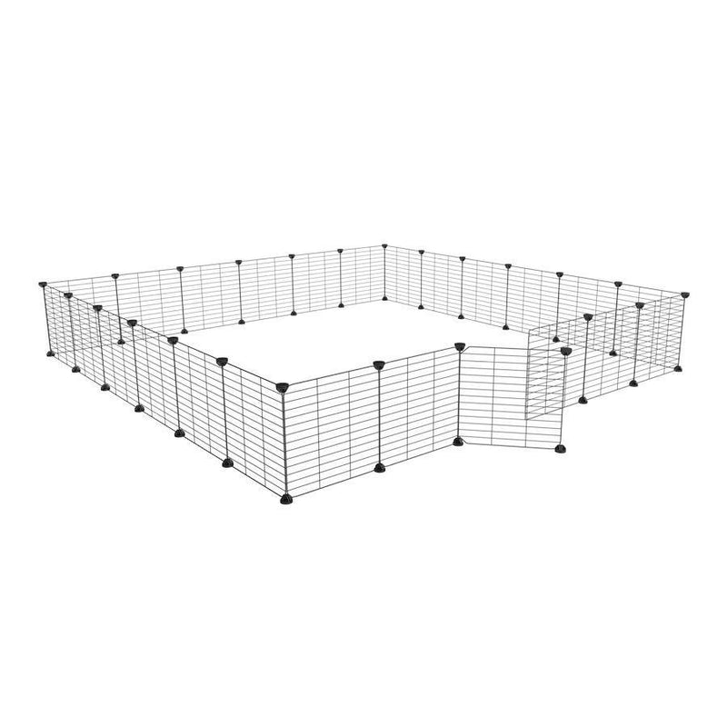 a 6x6 outdoor modular playpen with small hole safe C&C grids for guinea pigs or Rabbits by brand kavee 