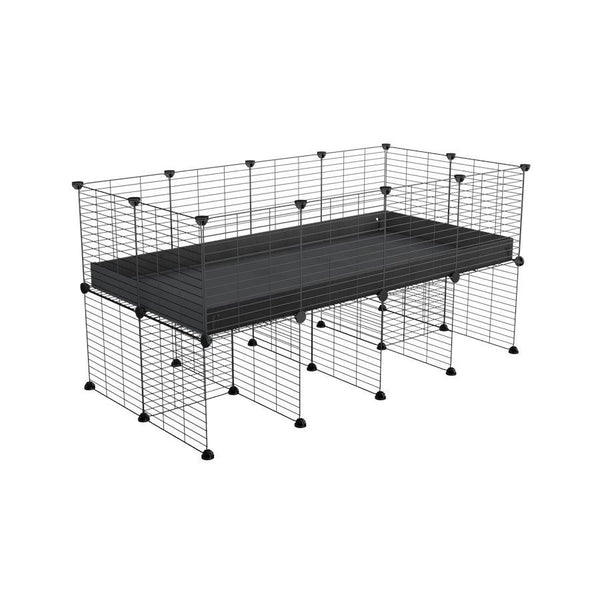 a 4x2 CC cage for guinea pigs with a stand black correx and 9x9 grids sold in USA by kavee