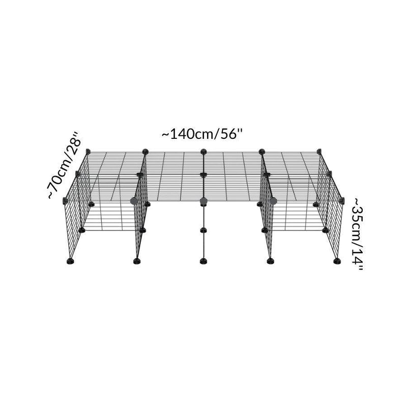 Dimensions of A C and C guinea pig cage stand size 4x2 with small mesh grids by kavee USA