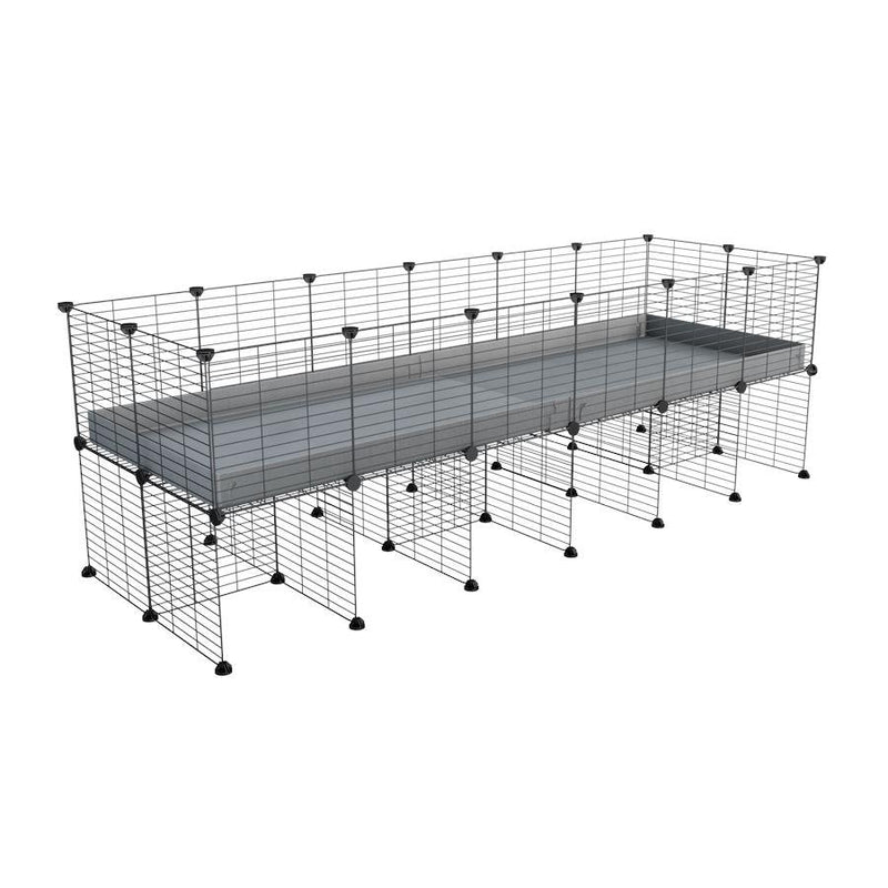 a 6x2 CC cage for guinea pigs with a stand gray correx and 9x9 grids sold in USA by kavee
