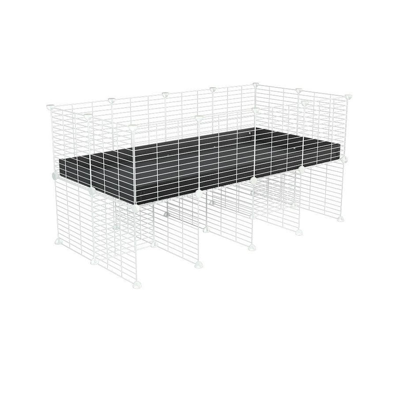 a 4x2 CC cage for guinea pigs with a stand black correx and 9x9 white CC grids sold in USA by kavee