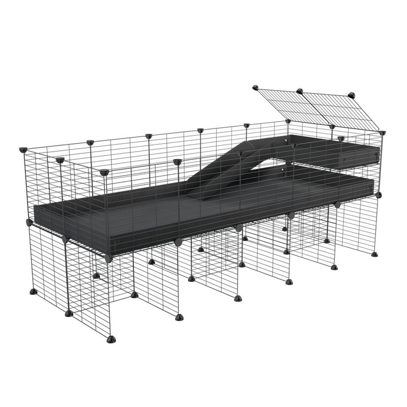 5x2 C&C Cage with Loft, Ramp & Stand