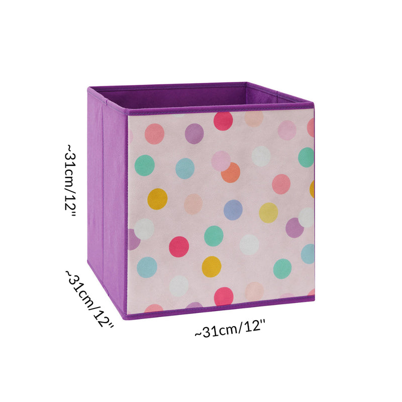 Measurements of one storage box cube for guinea pig CC cage spots pink purple Kavee
