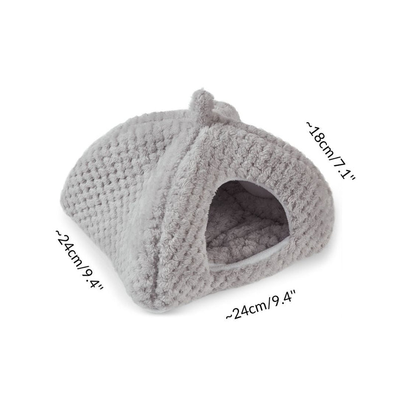 dimensions of a guinea pig hidey house gray fleece
