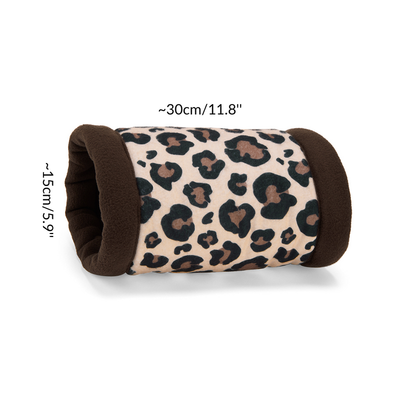 dimensions of guinea pig tunnel leopard print