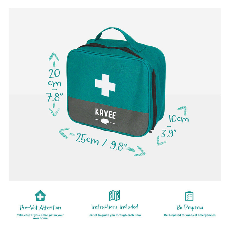 Kavee Medical Care Kit bag showing product dimensions