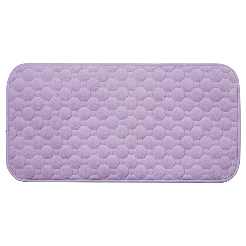 Pictured is the lilac waterproof guinea pig lap pad from Kavee in front of a white background.