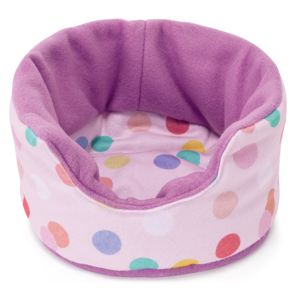 a guinea pig sofa bed cuddle cup in fleece spots by kavee
