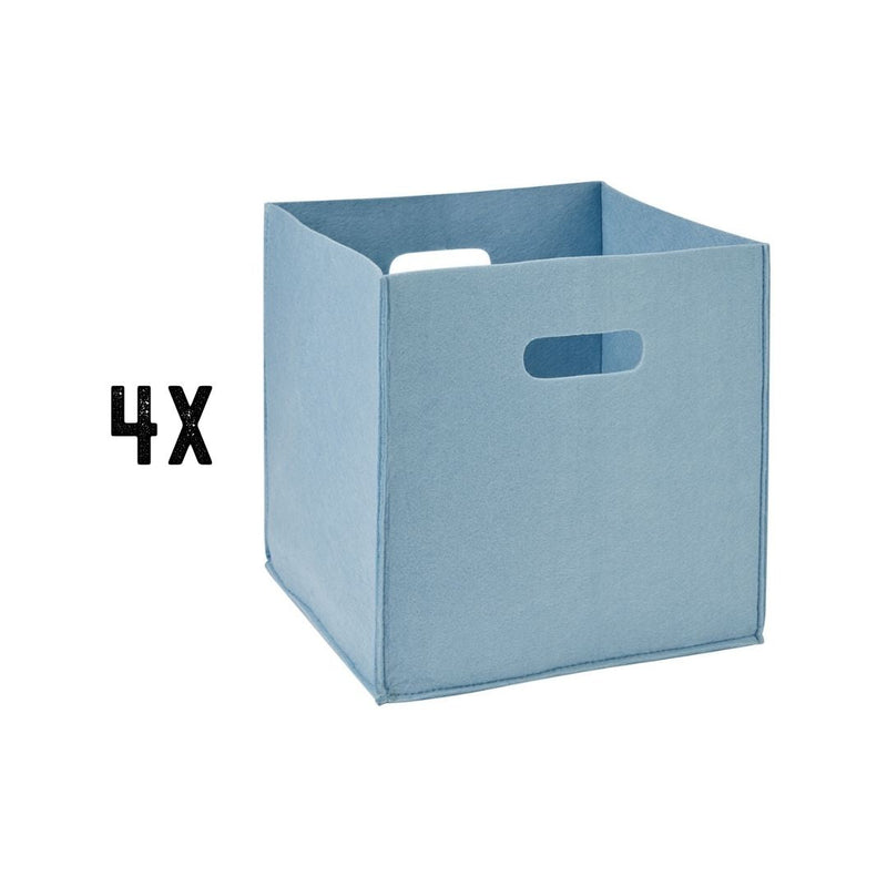 Pack of 4 storage box cube for guinea pig CC cage blue Kavee