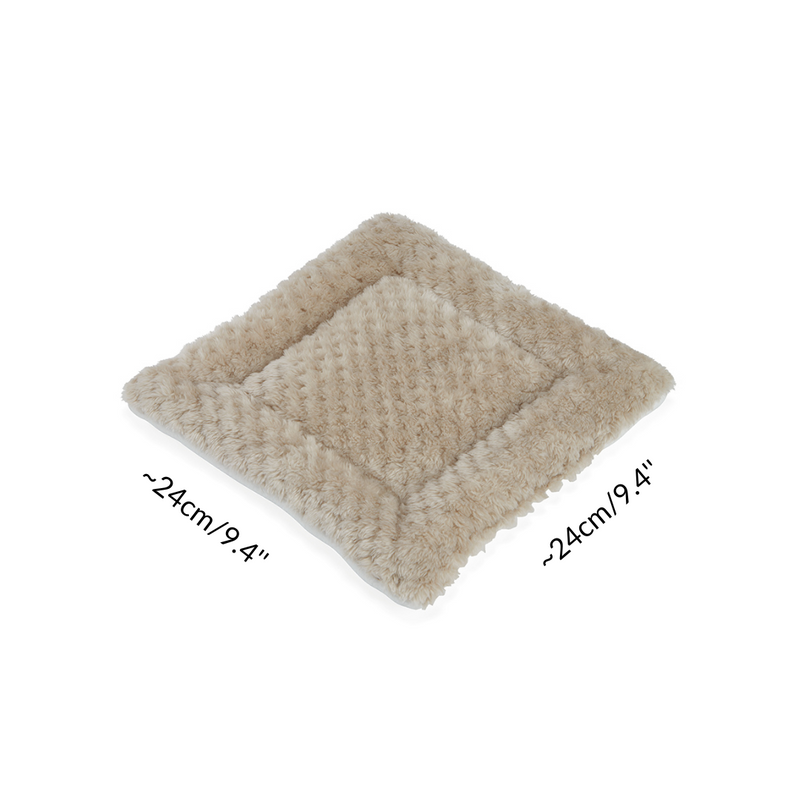 dimensions of a peepad in fleece pattern taupe 24x24 cm 9.4"x9.4"