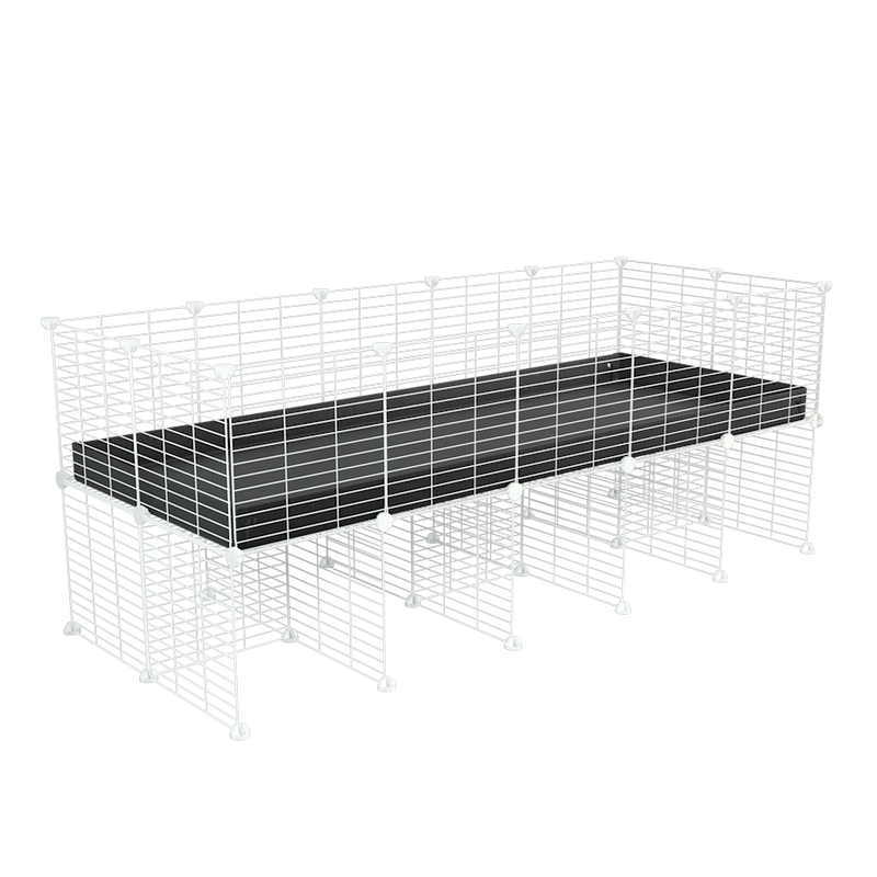 a 5x2 CC cage for guinea pigs with a stand black correx and 9x9 white CC grids sold in USA by kavee