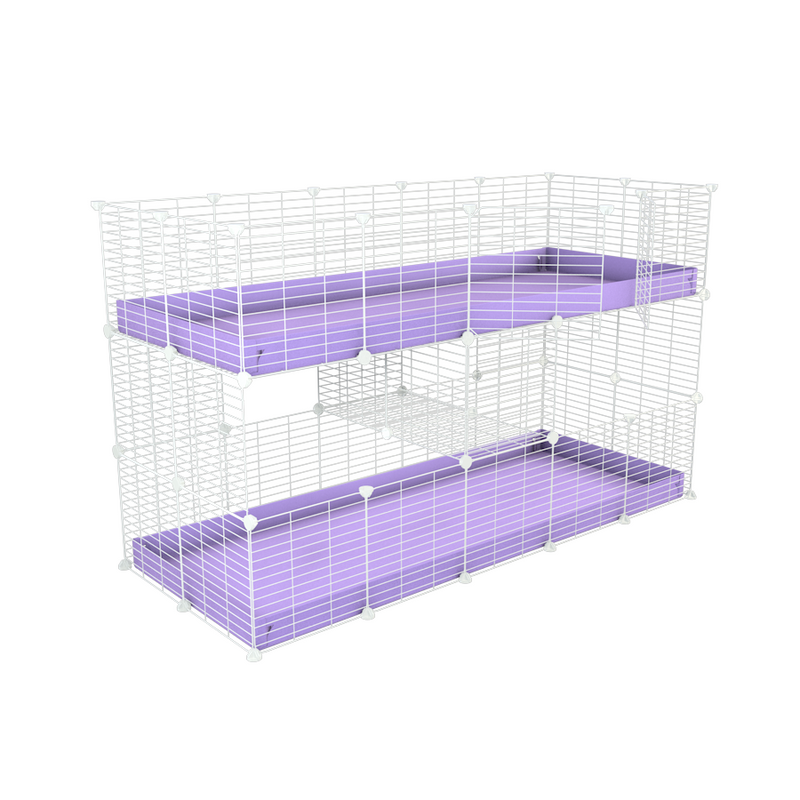 White Two Tier 5x2 C&C Double Cage