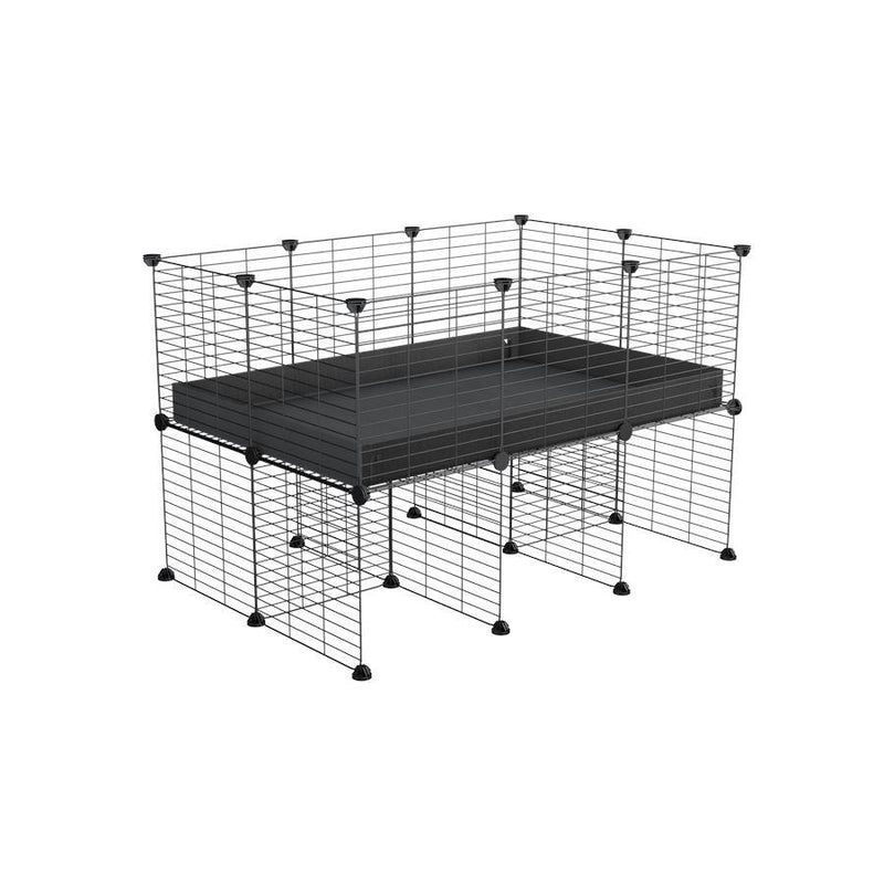 a 3x2 CC cage for guinea pigs with a stand black correx and 9x9 grids sold in USA by kavee