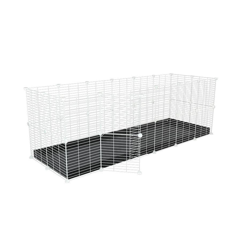 A 6x2 C and C rabbit cage with safe baby proof white CC grids black coroplast by kavee USA