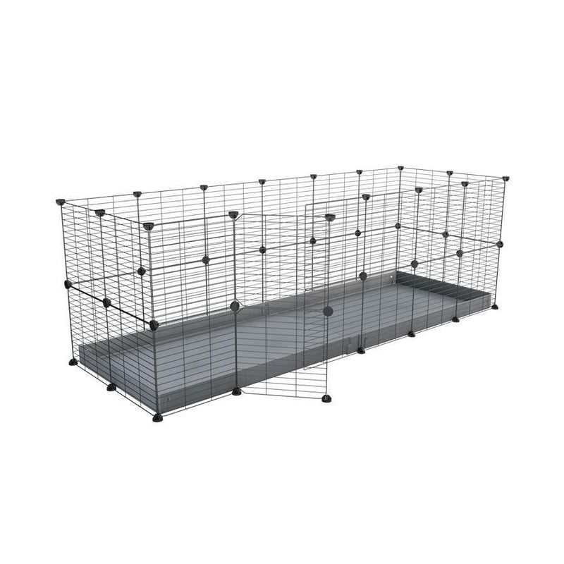 A 6x2 C and C rabbit cage with safe small size baby grids and gray coroplast by kavee USA