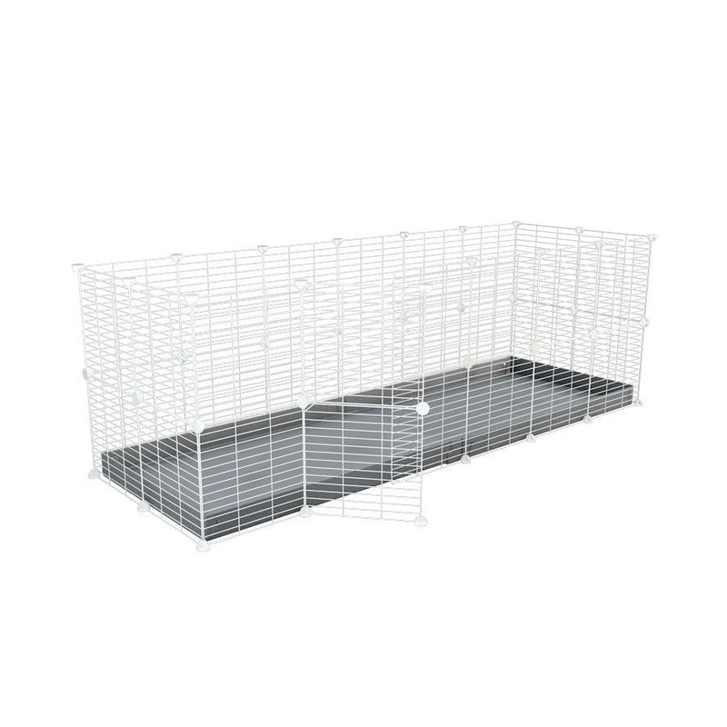A 6x2 C and C rabbit cage with safe small size baby proof white C and C grids and gray coroplast by kavee USA