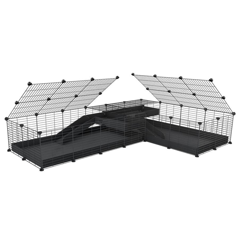 L-Shape 8x2 C&C Cage with Divider & Loft