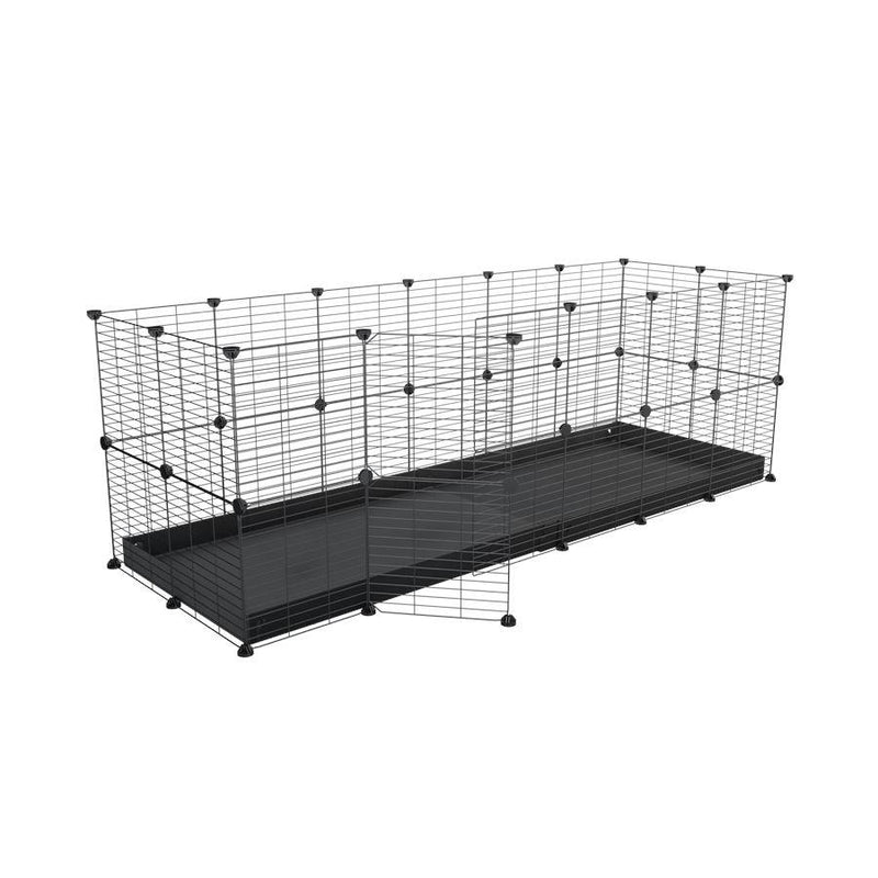 A 6x2 C and C rabbit cage with safe small size hole baby grids and black coroplast by kavee USA