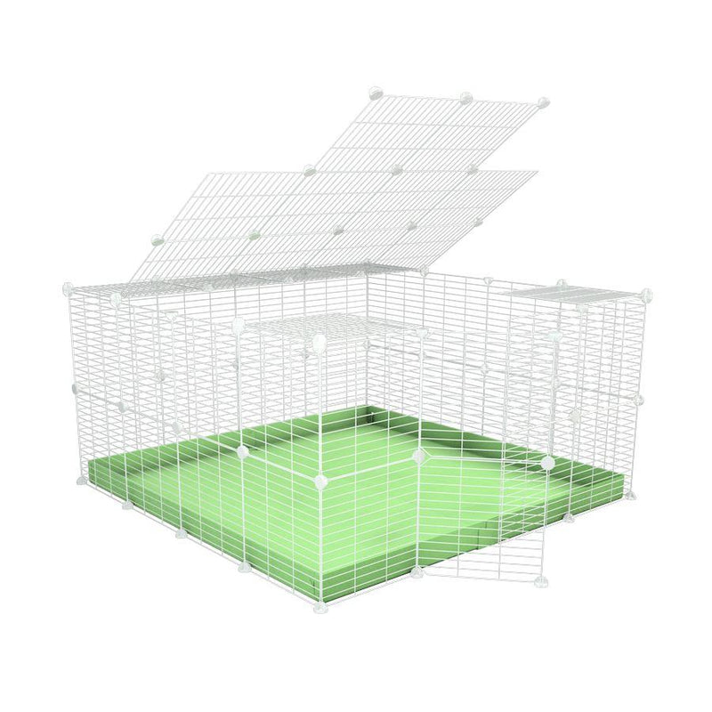 White C&C Cage 4x4 for rabbits