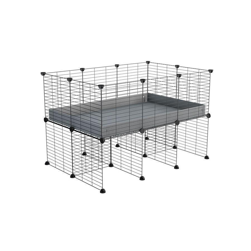 a 3x2 CC cage for guinea pigs with a stand gray correx and 9x9 grids sold in USA by kavee