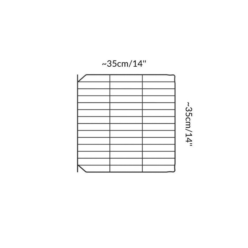 Dimensions of A black safe small mesh C&C door grid to create hinged doors and lids on C and C cages for guinea pigs by kavee usa
