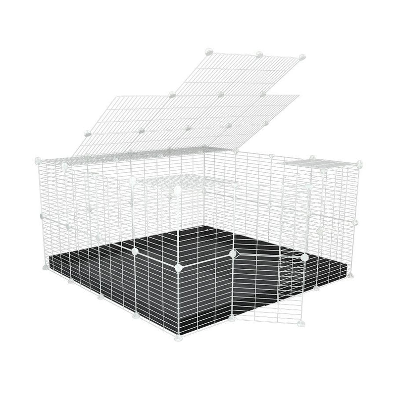 White C&C Cage 4x4 for rabbits