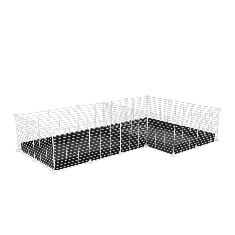 White L-Shape 6x2 C&C Cage with Divider