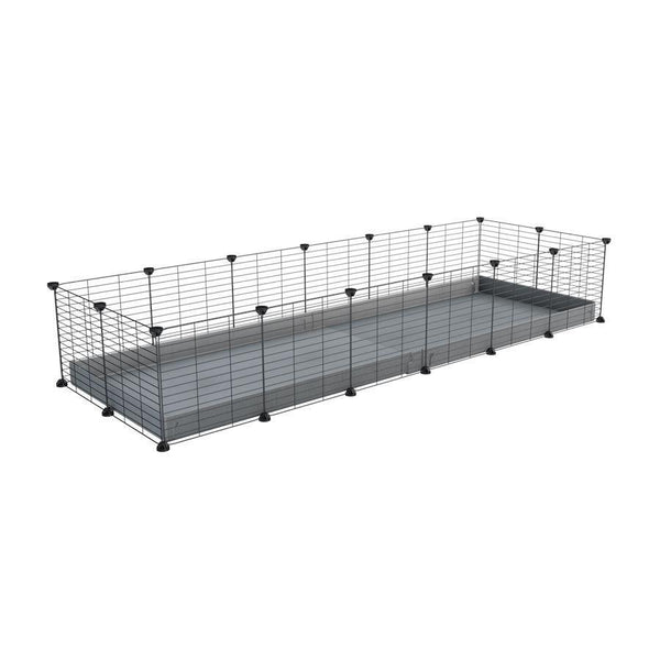 A cheap 6x2 C&C cage for guinea pig with gray coroplast and baby grids from brand kavee